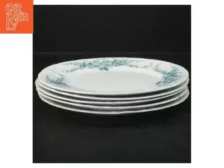 Blå og hvid porcelænstallerkener (str. Ø. 22,5 cm)