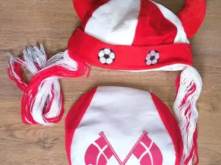 NYT DANMARK FAN SÆT, SIXPENCE OG VIKINGE HAT