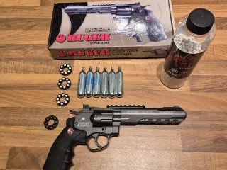 Ruger – 8 Inch SuperHawk Full Metal Co2, Sort Ny