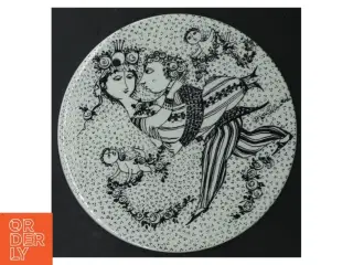 Dekorative vægplatter Bjørn Wiinblad fra Nymlle (str. Ø. 15 cm. 4 styk)