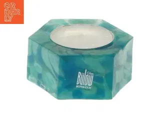 Glas fyrfadslysestage fra Bülow Glas Bornholm (str. 6,5 cm)