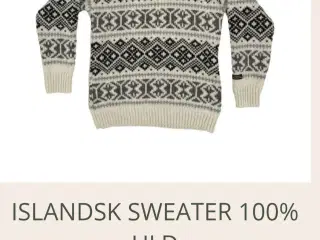 islandsk sweater 100% uld