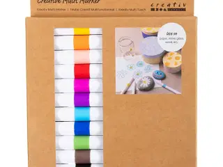 Kreativ Multi Tusch 4 mm - 12 Ass. Farver