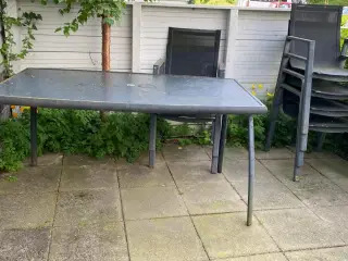 Havebord med 6 stole