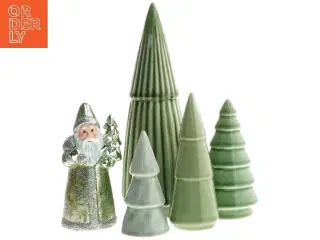 Juletræ figurer og julemand dekoration (str. 9-22 cm)