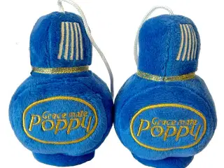 Poppy Plush blå 8x7cm. 2 stk.