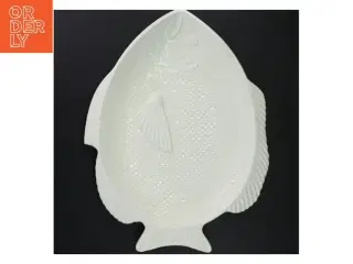 Hvidt fiskefad (str. 40x30 cm)