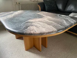 💎 SMUKT MARMOR/GRANIT Sofabord (Tungt!)