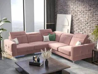 MALI MAX HJØRNESOFA 250x250 Nuancer af pink HØJRE