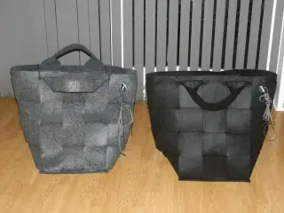 To ZONE vasketøjsposer i grå og sort 