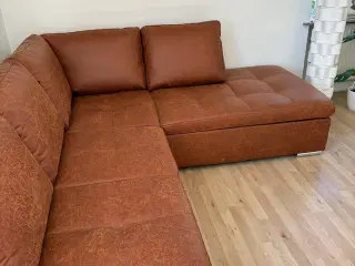 Læder Hjørnesofa 