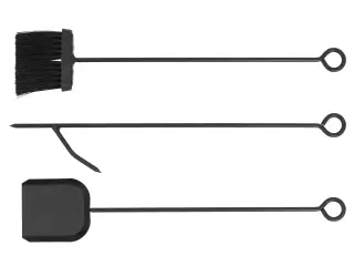 Brændevogn – 50 kg – stål – sort