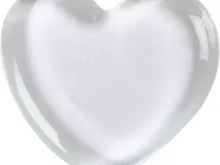 Elegant Transparent Glas Hjerte 6,5x6,5 cm
