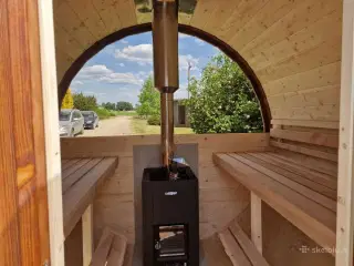 Sauna 2.3 m..med halvt panoramaglas.30900 kr
