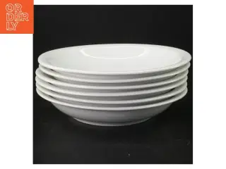 6 pastatallerkener/dybe tallerkener, hvidt porcelæn(str. 20 cm)