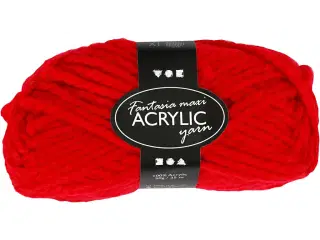 Fantasia Polyacrylgarn, L: 35 M, Maxi, rød, 50g/ 1 ngl.