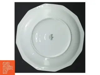 Porcelænsfad med blomsterdekoration fra Rosenthal (str. Ø. 19,5 cm)