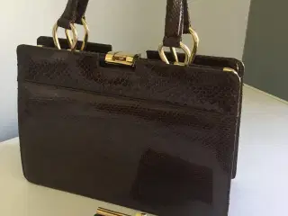Smart håndtaske med pung i samme materiale