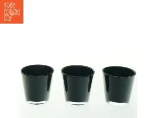 Sorte glasskåle  (str. H 7,5 cm, ø 7,5 cm)