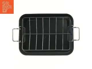 Bradepande med rist og håndtag (str. 41x32x8 cm)