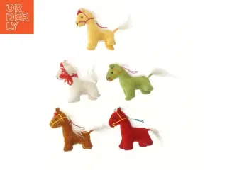 Små vintage heste - sæt med 5 stk