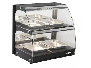 Sort Varmevitrine (NELSON) – Selvbetjenings