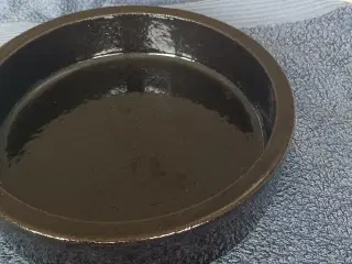 Retro skål brun glasur
