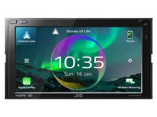 JVC KW-M875DBW 2-din radio trådløs CarPlay/Android Auto
