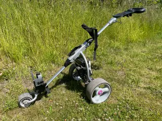 El golfvogn med bremse og lader og 2 batterier