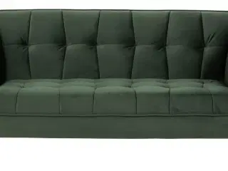 Velour grøn sofa