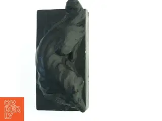 Bronzefigur af liggende hund (str. 19 x 9,5 cm)
