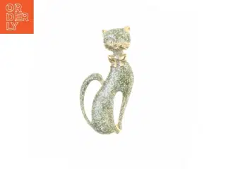 Broche i form af kat (str. 5,2 x 2,5 cm)