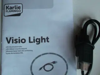 Rødt LED lyshalsbånd Visio Light
