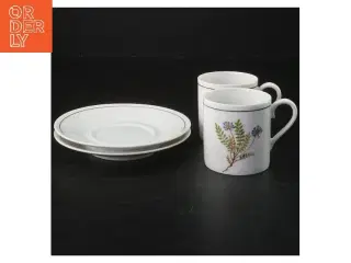 Kaffesæt med kopper og underkopper fra Tirschenreuth (str. Ø 13xh7 cm)