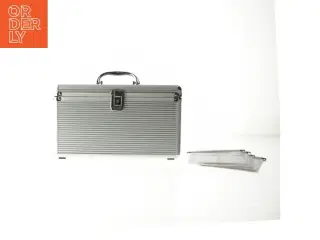 Metal dokumentmappe med indeksmapper (str. 17x30x19 cm)