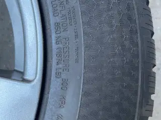 4 brugte Continental vinterdæk på alufælge