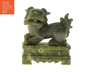Stenfigur af kinesisk løve eller foo hund (str. 10,5 cm)