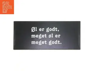 Vægskilt med øltekst fra Lafinesse (str. 30,5x13 cm)