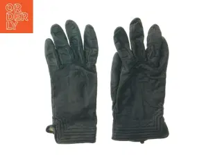 Sorte læderhandsker fra Markberg (str. 23 cm)