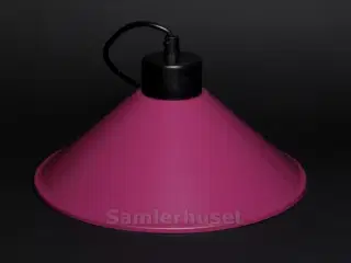 Retro Lampeskærm med ophæng - Bordeaux - Højde 9,0 cm - Diameter 27,0 cm.