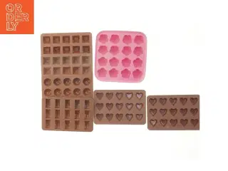 Silikone forme til fyldt chokolade og is (str. 26,5 x. 20 cm. og. 17,5 x. 17,5 cm. og. 18 x. 12 cm)