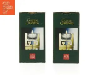 Holmegaard Golden Christmas Lysestage fra Holmegaard (str. 11 cm. 2 styk)