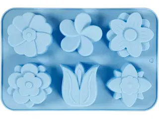 Silikoneform, blomster, H: 2,6 cm, L: 6 cm, B: 7,5 cm, 75 ml, 1 stk.