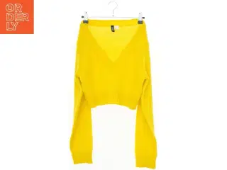 Gul v-hals sweater fra H&M (str. S)