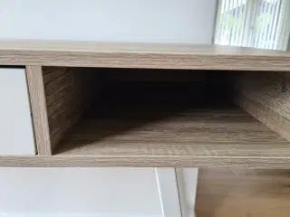 Skrivebord lys egefarve/hvid