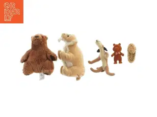Sæt af små tøjdyr (str. 6-13 cm)