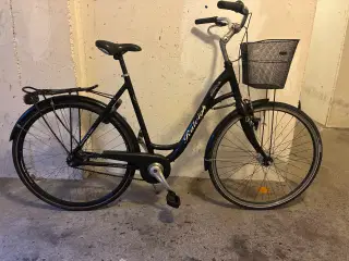 Damecykel sort med 7 indvendige