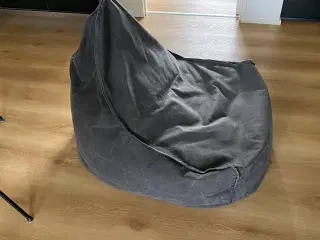 Sækkestol i grå kanvas