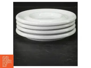 Sæt af 4 hvide tallerkener fra IKEA (str. 4 styk. ø. 14 cm)
