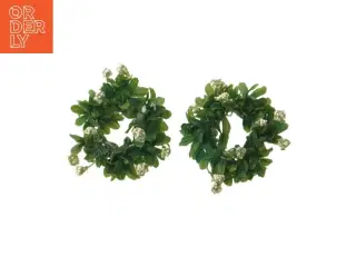 Miniature grønne kranse (str. Ø 3 cm. 2 styk)